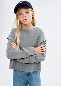 Bead detail T-shirt