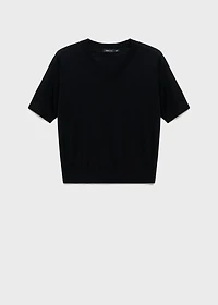100% wool V-neck sweater