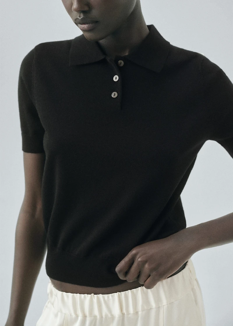 100% wool polo-neck sweater