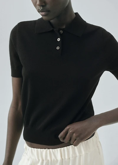 100% wool polo-neck sweater