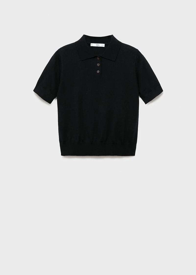 100% wool polo-neck sweater