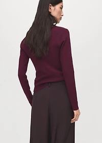 Long-sleeved polo-neck sweater