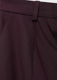 Straight wool suit pants