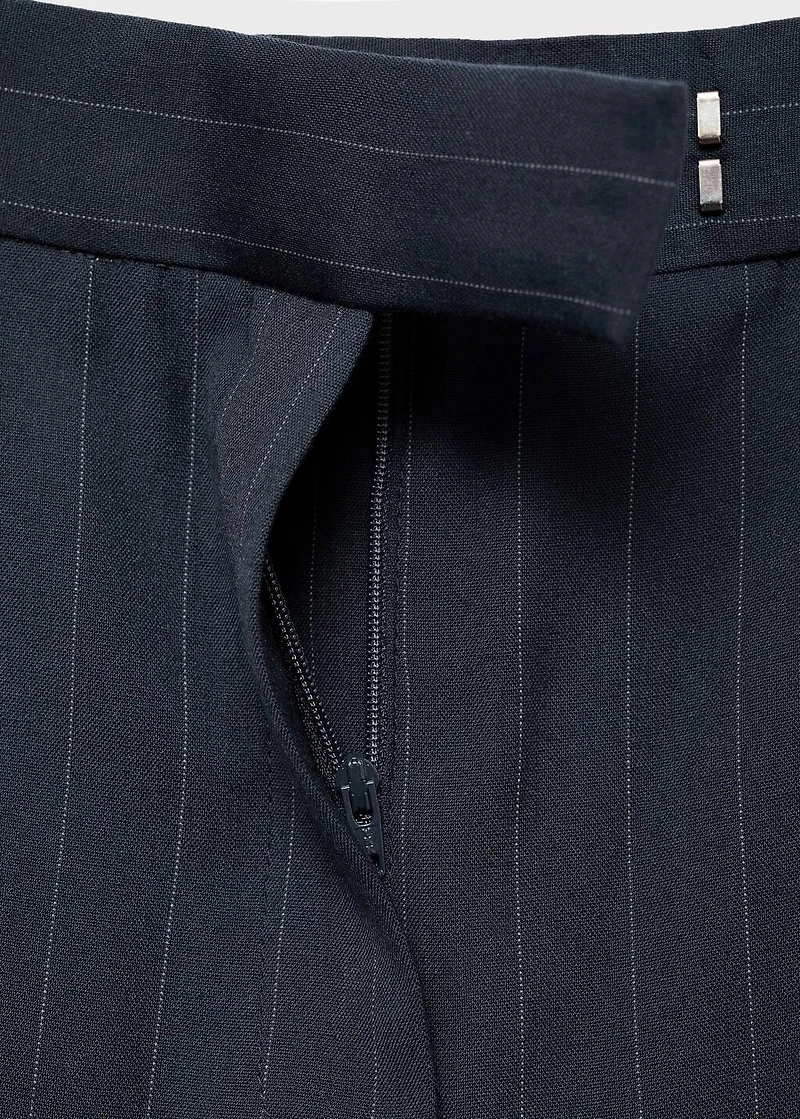 Pinstripe suit trousers