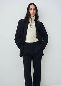 Pinstripe suit trousers