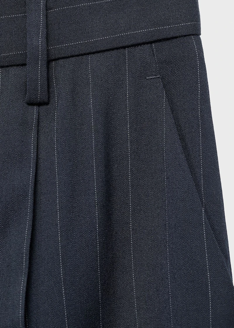 Pinstripe suit trousers