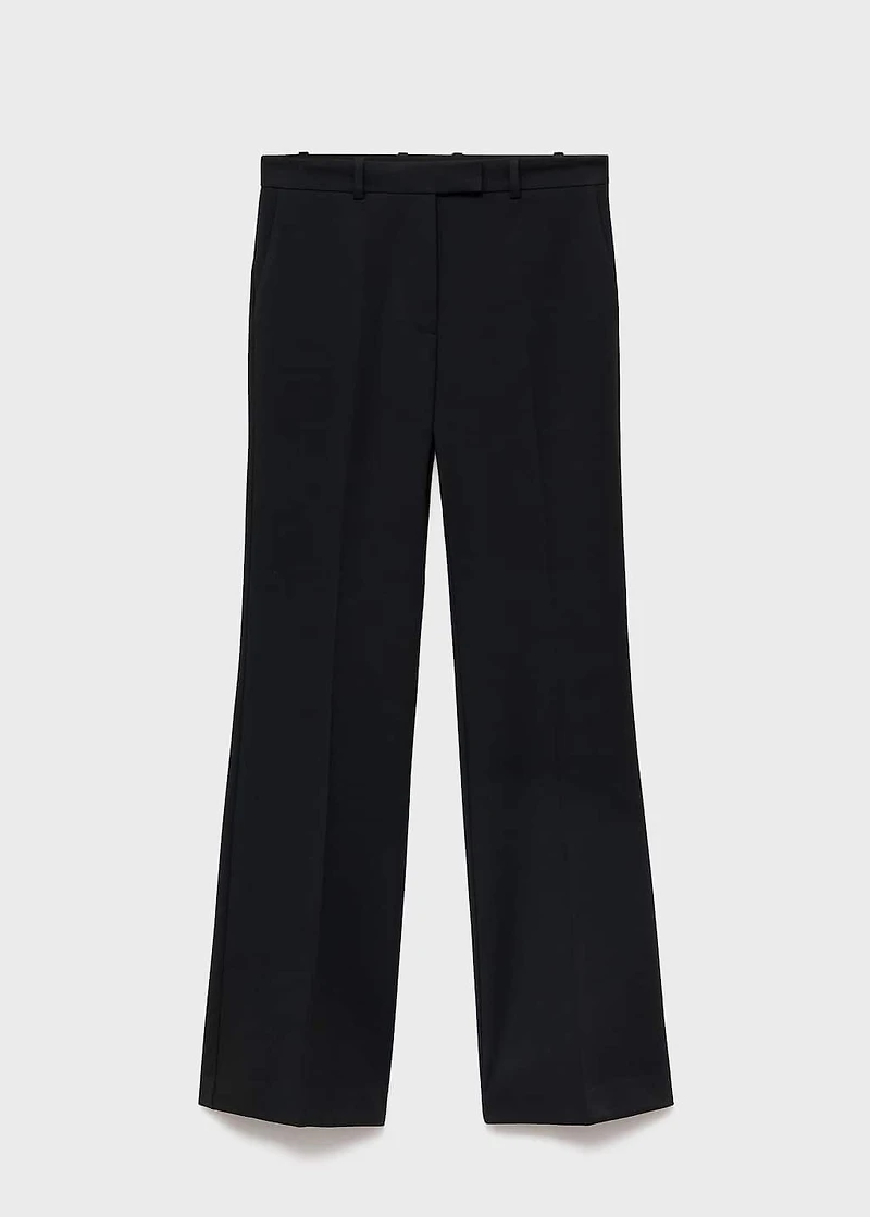 Mid-rise flare pants