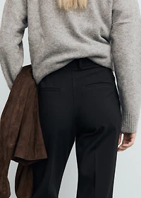 Mid-rise flare pants