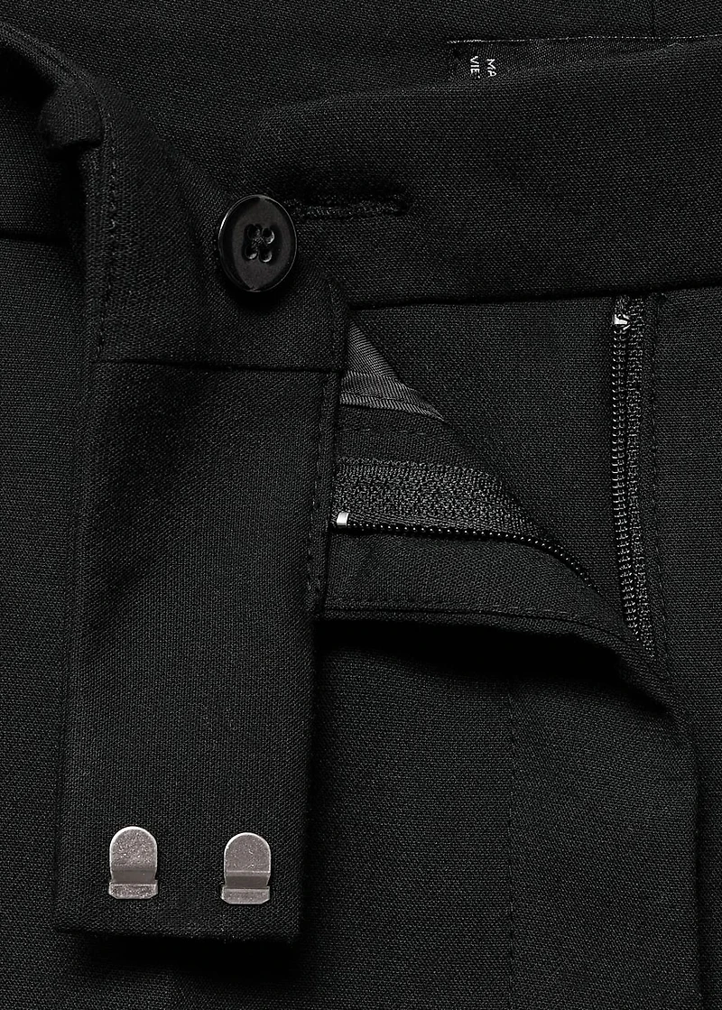 Mid-rise flare pants