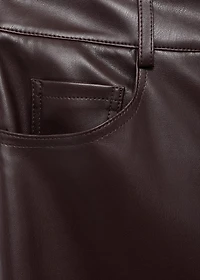 Leather-effect straight pants