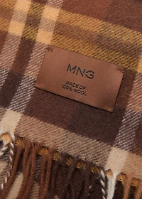 Woollen check scarf