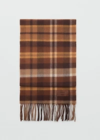Woollen check scarf