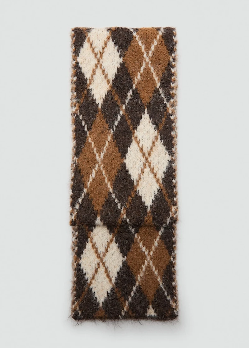 Diamond knit scarf
