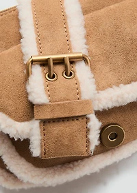 Shearling-effect bag