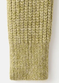Knitted sweater with perkins neck