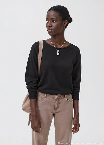 Wool-blend knit sweater