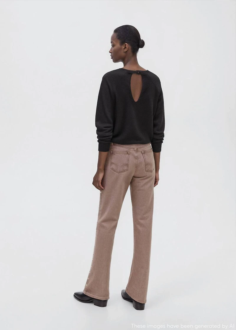 Wool-blend knit sweater