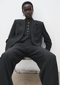 Pleated suit pants
