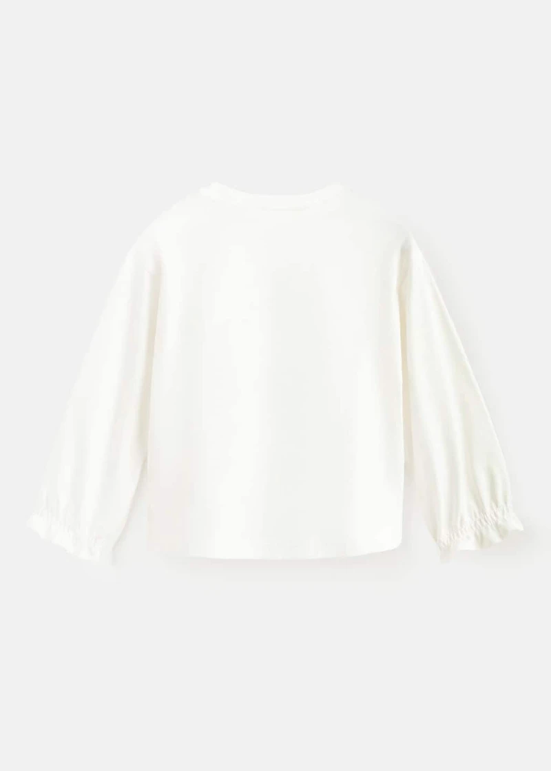 Printed cotton-blend t-shirt