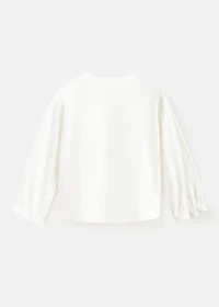 Printed cotton-blend t-shirt
