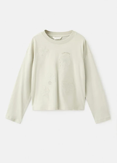 Embroidered cotton T-shirt