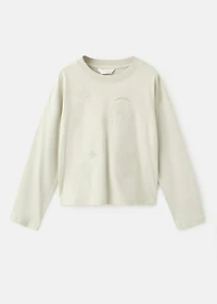 Embroidered cotton T-shirt