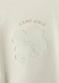 Embroidered cotton T-shirt