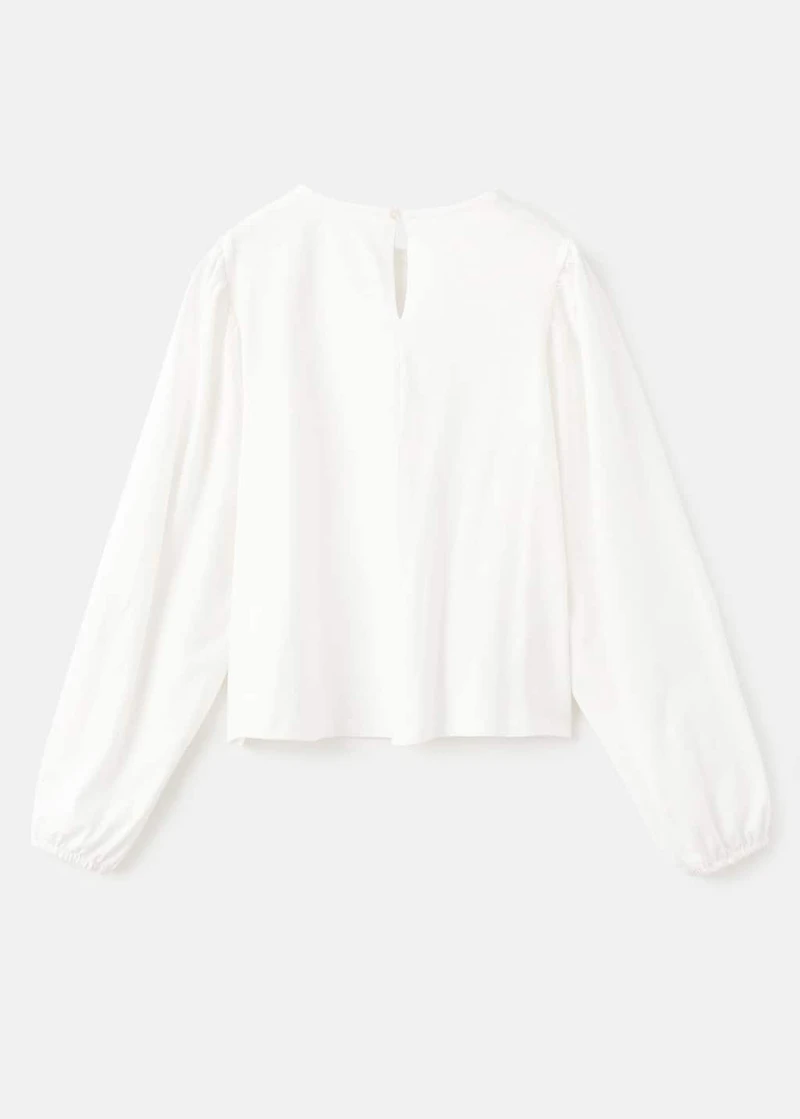 Floral-embroidered t-shirt