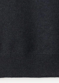 Short-sleeved wool-blend sweater