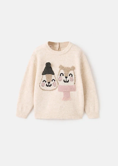 Knit embroidered sweater