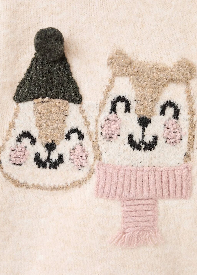 Knit embroidered sweater