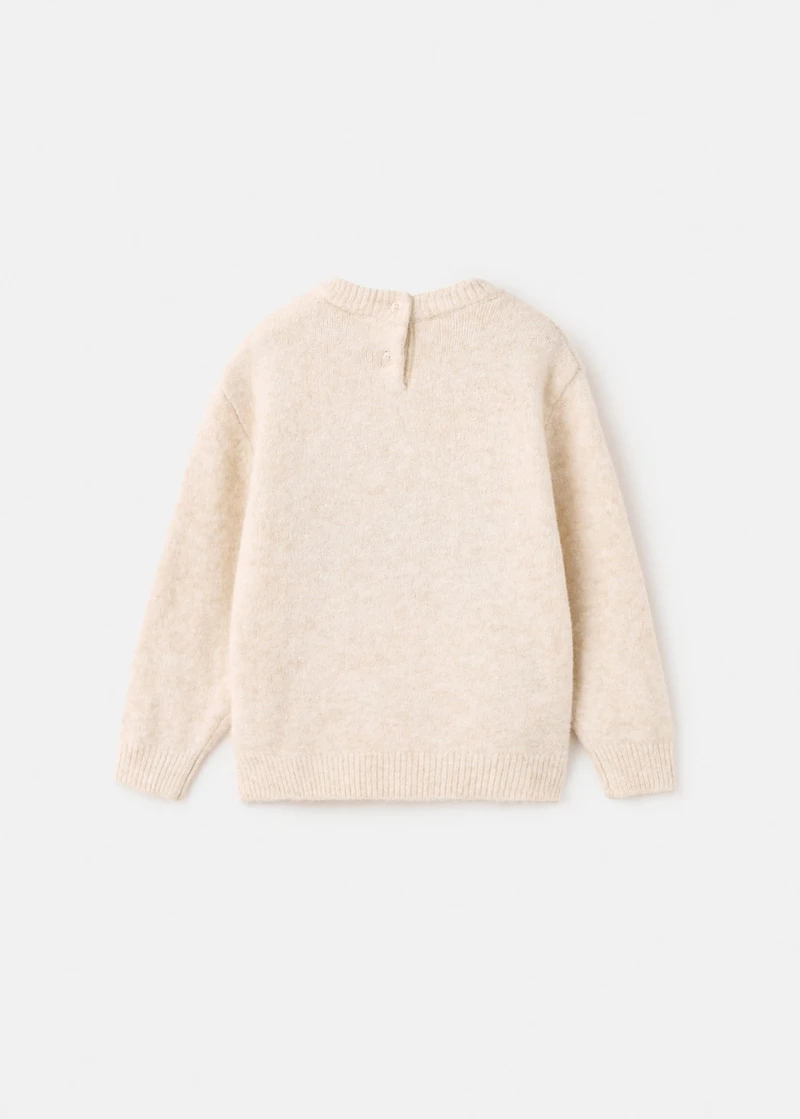 Knit embroidered sweater