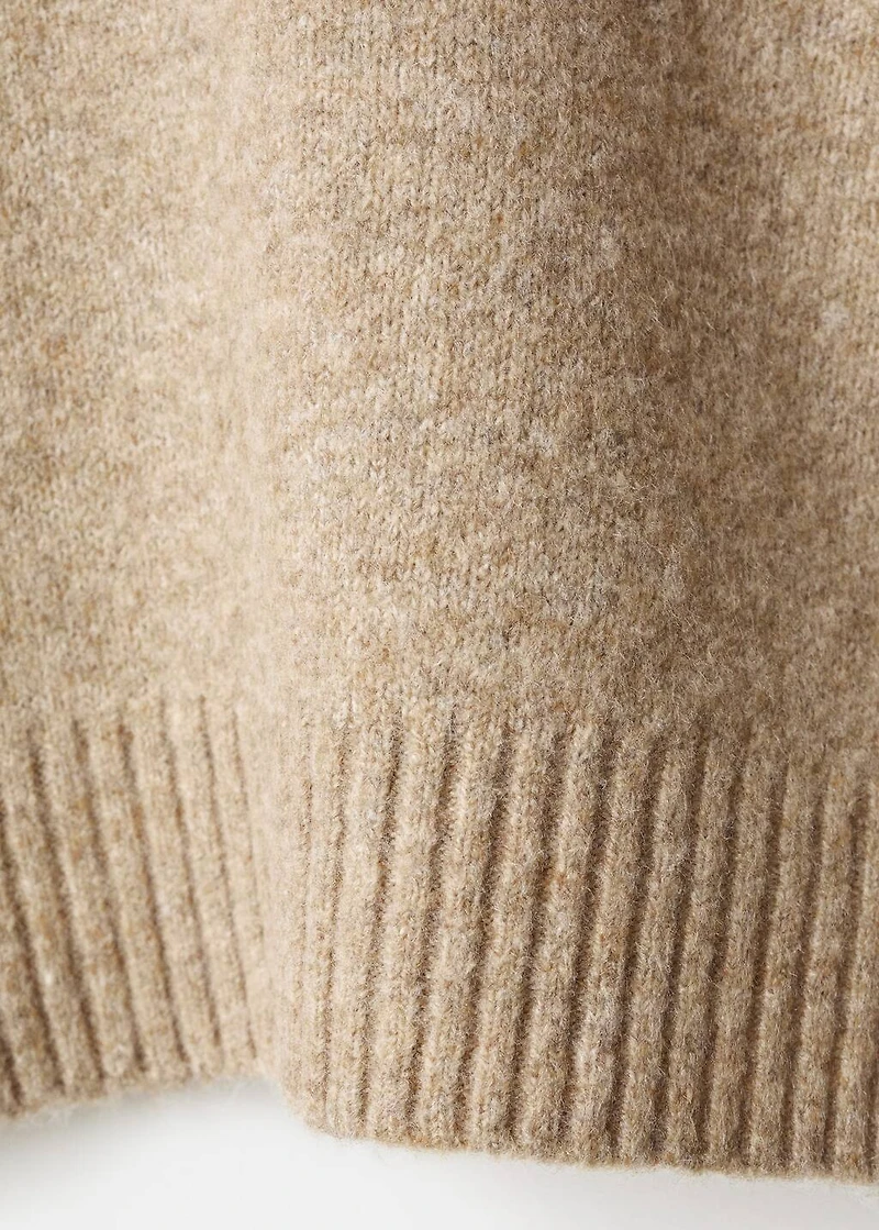 Knitted ribbed sweater