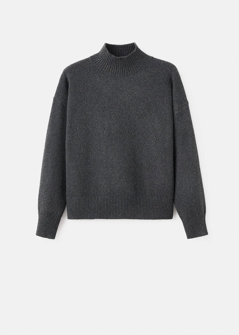 Cable-knit turtleneck sweater