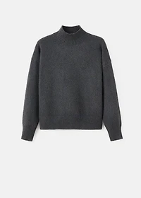 Cable-knit turtleneck sweater