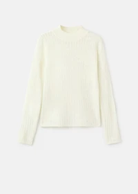 Openwork knit sweater with flowers