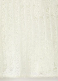 Openwork knit sweater with flowers