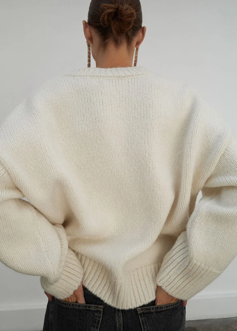 V-neck wool sweater