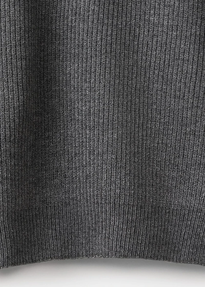 Knitted ribbed sweater