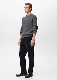 Knitted ribbed sweater