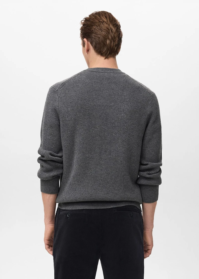 Knitted ribbed sweater