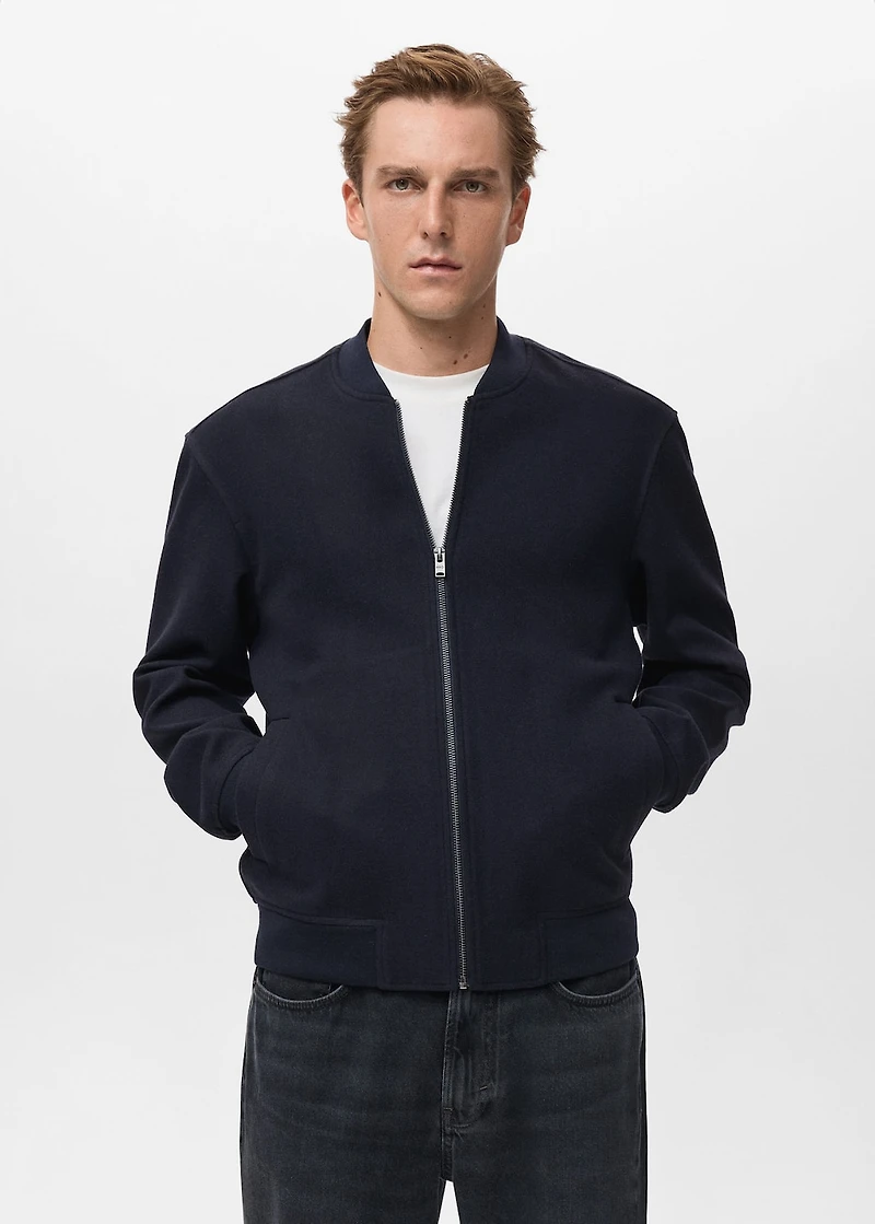 Bomber Zip Sweatshirt