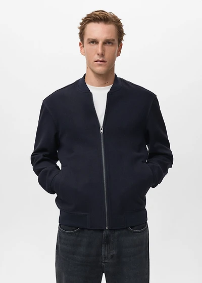 Bomber Zip Sweatshirt