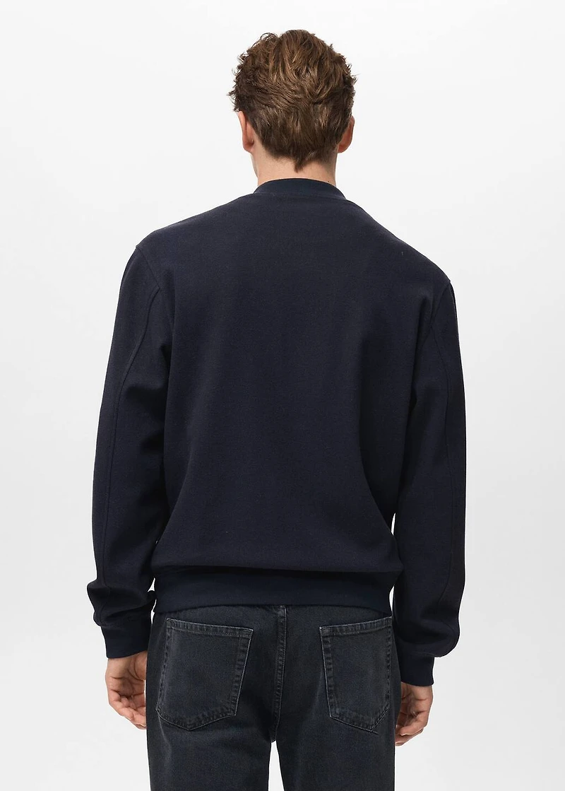 Bomber Zip Sweatshirt