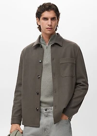 Regular fit flannel overshirt
