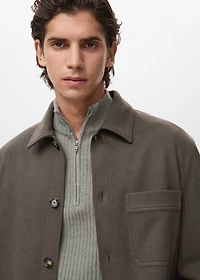 Regular fit flannel overshirt