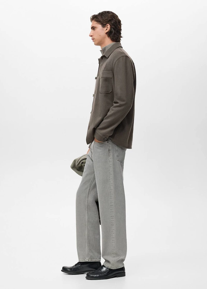 Regular fit flannel overshirt