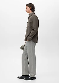 Regular fit flannel overshirt