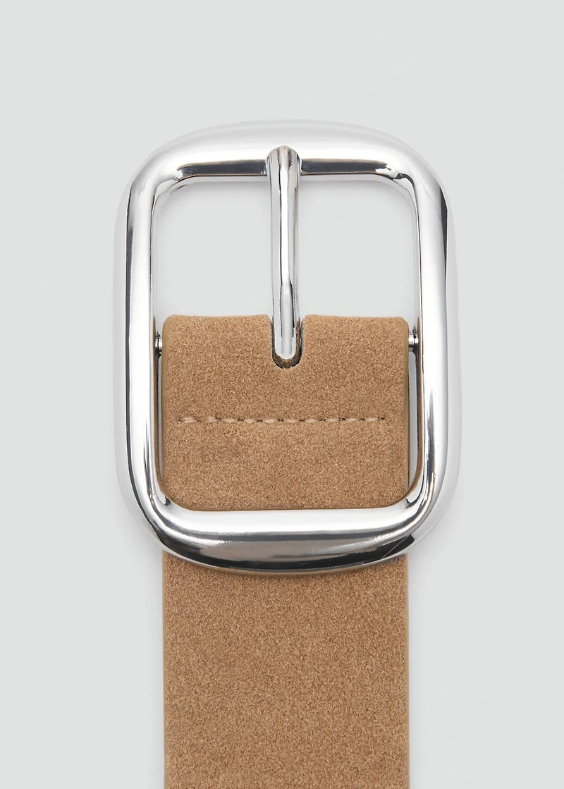 Suede belt with studs