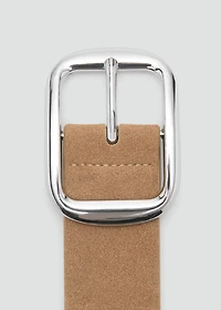 Suede belt with studs